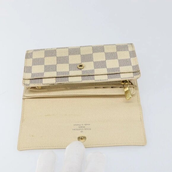 LOUIS VUITTON Damier Azur Portefeuille Alexandra Wallet N63068 LV Auth 155285 - Picture 9 of 16